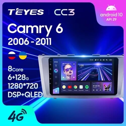 TEYES CC3 For Toyota Camry 6 XV 40 50 2006 - 2011 Car Radio Multimedia Video Player Navigation stereo GPS Android 10 No 2din 2 din dvd