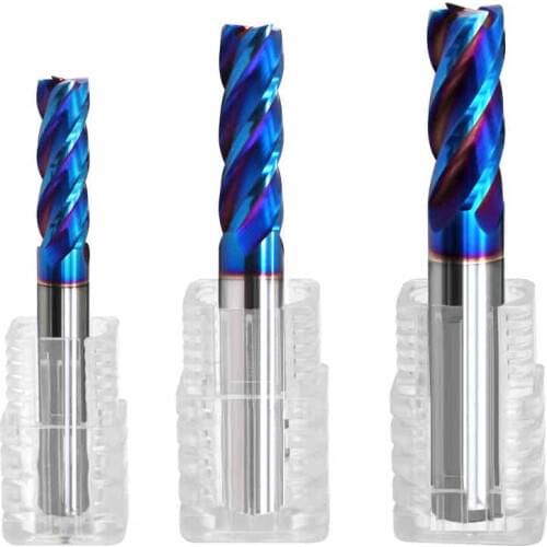 Cutting HRC65 4 Flute D1mm-20mm 4mm 6mm 8mm 10mm 12mm 14mm 16mm Alloy Carbide Milling Tungsten Steel Milling Cutter End Mill