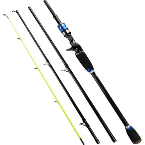 High Strength Fishing Rods 24 Ton Carbon Fiber Lure Fishing Rod 1.8M/2.1M/2.4M 7-20g 4 Section Travel Rod Ultralight Casting Rod