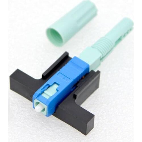 100pcs NEW Single Mode SC/UPC Optic Fiber Fast Connector Adapter Connector With FTTH Cold Tool Quick Connector Free Shipping