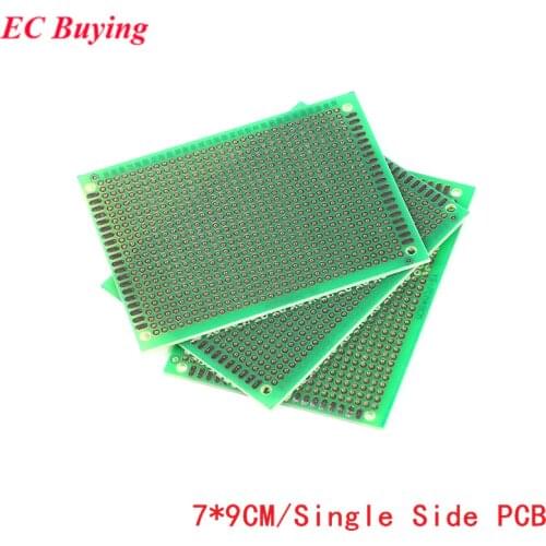 5pcs 7x9 7*9 Single Side Prototype PCB DIY Universal Printed Circuit PCB Glass Fiber Universal Board Green Oil Epoxy Protoboard