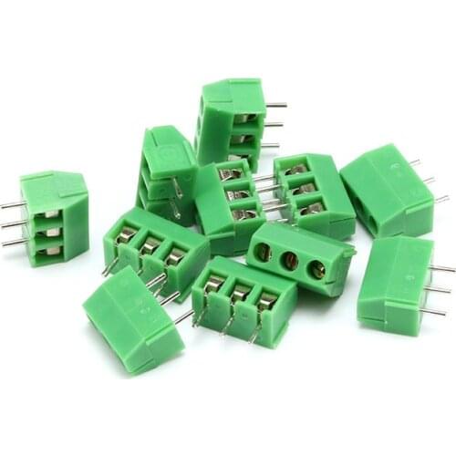 5PCS HT3.96 3Pin 3.96mm Pitch Straight /Curved Needle Terminal Blocks connector kits Pin Plug 300V/10A