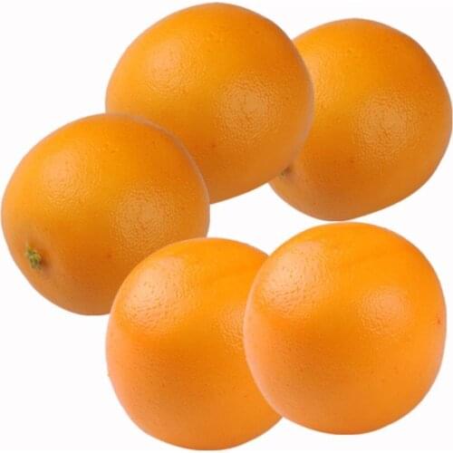 5pcs Fake Oranges Plastic Foam Artificial Fruit House Party Kitchen Decoration