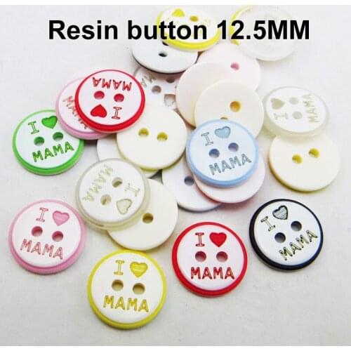 50PCS mixed RESIN Baby buttons decoration 12.5MM coat boots sewing clothes accessory pearl high quantity kids button r R-328