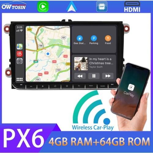 Android 10 PX6 4G+64G Car Radio GPS For Volkswagen VW Golf Passat B6 B7 Passat CC Polo Scirocco Magotan Sharan Touran Tiguan T5