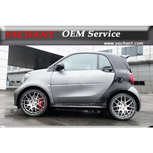Car-Styling Portion Carbon Fiber Glass Bodykit Side Skirts Fit For 15-17 Smart Fortwo C453 & Forfour W453 AMG Style Side Skirts