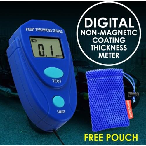 Digital Mini Car Painting Thickness Tester Paint Thickness Meter Coating Thickness Gauge 0~2.0mm Epoxy Enamel Plastic with Pouch