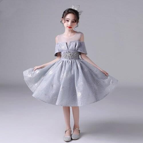 Children Elegant Dress Teen Girl Wedding Evening Gown 2021 Kids Birthday Party Formal Dresses Girls Prom Boutique Vestidos