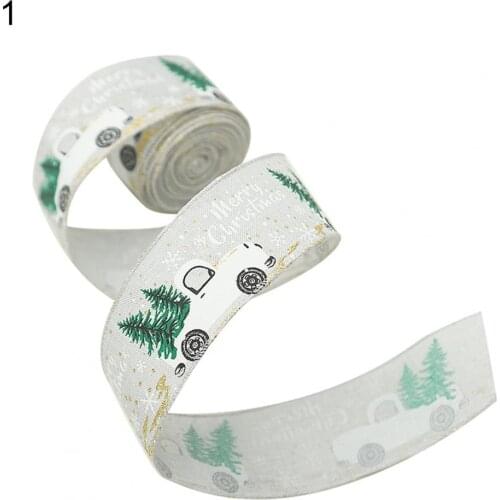 DIY Christmas Ribbon Fashion Imitation Linen Wrapping Ribbon with Wired Edge for Home