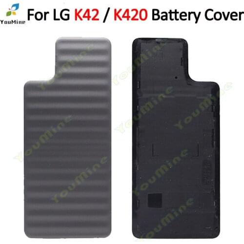 For LG K42 K420 Battery Door Back Glass Cover Housing Case replace For LG K42 Back Housing
