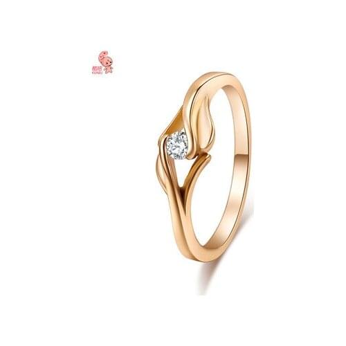 E-shine simple finger ring for women zircon alloy material classic vintage style birthday new years gifts