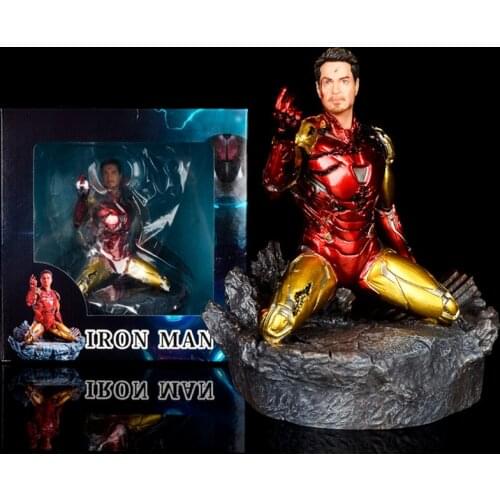 Marvel Iron Man Anime Figure The Avengers PVC Figurine Endgame Ironman MK85 Snap Fingers Kneeling Ironman Figma Tony Juguetes