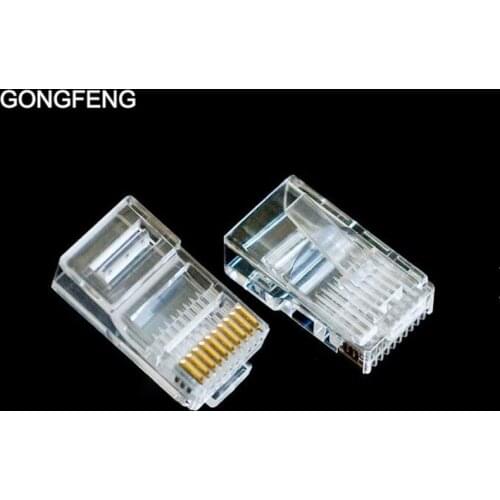 Special Wholesale GONGFENG NEW RJ48 Network Connector 10P10C Six kinds 10 core Special Crystal head 100PCS/LOTS to Russia