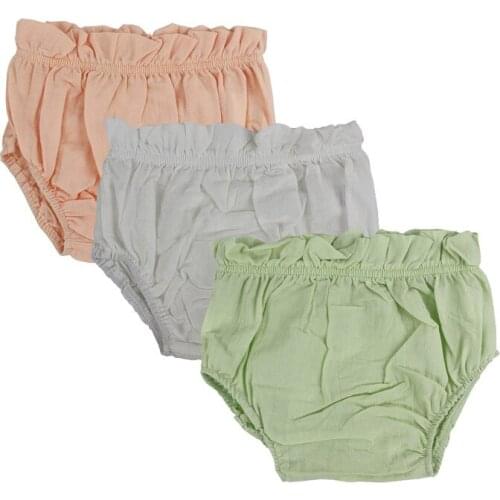 Newborn Toddler Kids Baby Boy Girl Cotton Bottom Infant Bloomer Diaper Cover Panties1-4Years Pack of 3 Baby Bloomer