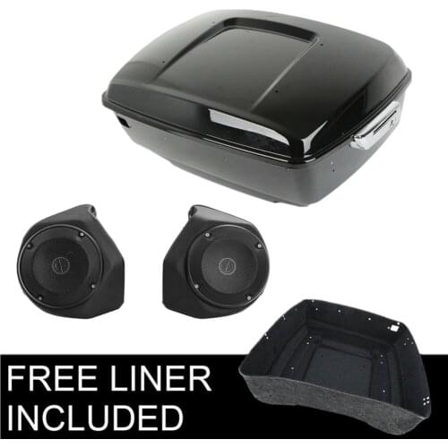 Motorcycle Painted King Pack Trunk Speakers For Harley Tour Pack Touring Street Glide Electra Glide Road King 2014-2020