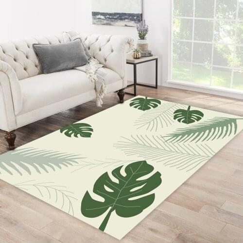 White color leaf tree green plant patterned carpet modern carpet living room bedroom rug free shipping soft textured carpet