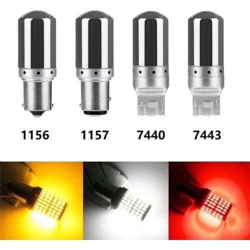 2pcs Canbus S25 3014 144smd 1156 P21W BA15S LED BAY15D BAU15S PY21W T20 LED 7440 7443 1157 led light Bulbs for Turn Signal Light