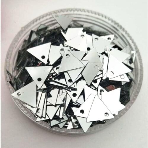 LNHOME 50g 9mm Triangular Shape Loose Flat Sequins For Crafts Sewing DIY Earring Clothing Bags Accessories Silver