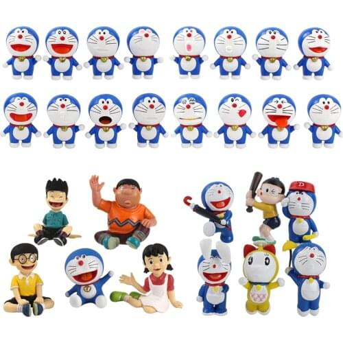 5-7.5cm Cartoon Doraemon Cute Figure Toys Takeshi Dorami Nobita Minamoto Shizuka Doranikov Q Version Mini Dolls