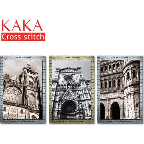 Cross stitch kits,Embroidery needlework sets with printed pattern,11CT-canvas for Home Decor Painting,Landscape Full NCKS022