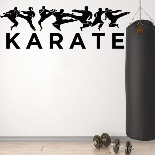 Karate Wall Sticker Oriental Fighting Training Decal Fights Stickers Fighters Home Decor Sports Living Room Decoration Mural