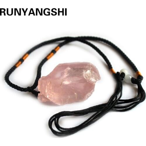 Natural Raw Pink Rose Quartz Crystal Rough Stone Specimen Healing crystal love natural stones and pink crystal Pendant for gifts