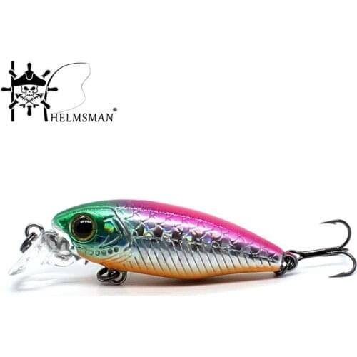 Small Minnow Fishing Lures 3 Colors 4.4cm 2.3g Hard Bait Wobbler Jerkbait Bass Fresh Salt Water 14# VMC Hooks Tackle