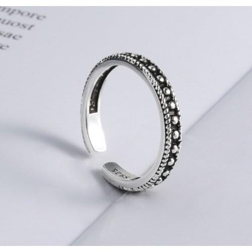 Charming Round Beads Ring for Women Vintage Boho Knuckle Party Rings Punk Jewelry Gifts for Girls