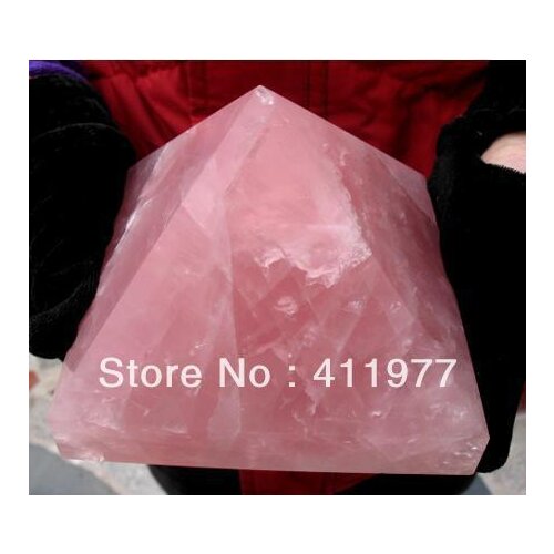 4.41lb NATURE rose QUARTZ CRYSTAL PYRAMID POINT HEALING