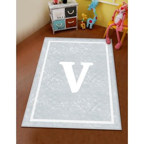 Grey white letter V pattern modern carpet runner round carpet kitchen carpet free shipping soft tissue bedroom living room