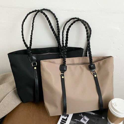 Women Handbag Tote Woven Strap Portable Shopping Daily Shoulder Top-handle Bags Popular Simple Female Daily Bag