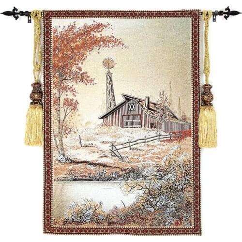 75*110cm Belgium Art Wall Hanging Tapestry country style home painting Fabric Moroccan Decor Wall Cloth Gobelin tapiz