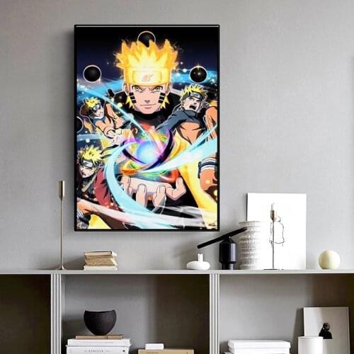 Classic Japanese Anime Canvas Painting Naruto Posters and Prints Print Mural Pictures Childrens Room Home Wall Decor Cuadros