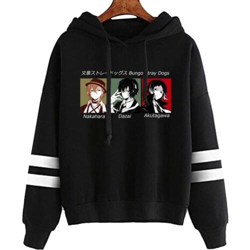 Japanse Anime Bungo Stray Dogs Hoodie Dazai Friend Casual Mannen Doek