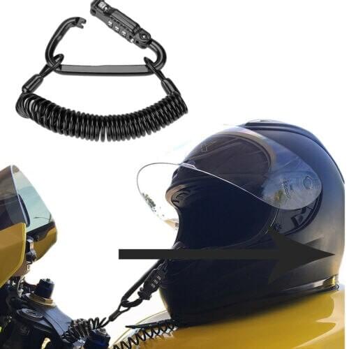 Motorcycle Helmet Lock Fold Backpack Cycling Helmet Bicycle Cable Lock Combination Anti-theft Bike Bicycle Lock