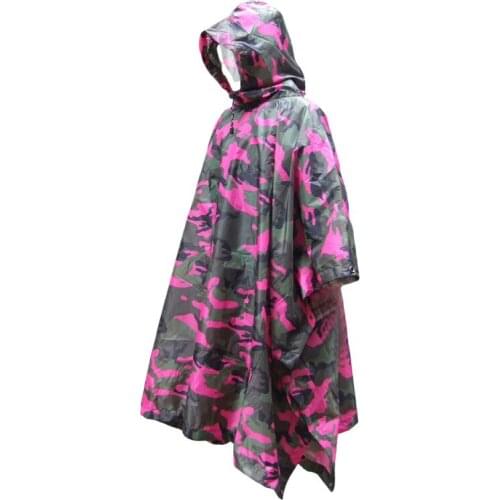 2018 Hunting Clothes Polyester Adult Poncho Jungle Camouflage Camouflage Hiking Mountaineering Raincoat Electric Car Riding P
