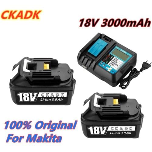 2021 S BL1860 Rechargeable Battery 18 V 3000mAh Lithium ion for Makita 18v Battery BL1840 BL1850 BL1830 BL1860B LXT +charger