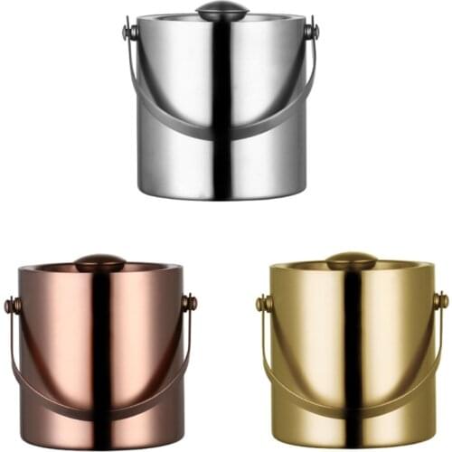 R9JC 3 Liter Champagne/Rose Gold/ Silver Liquor Stainless Steel Ice Chilling Bucket