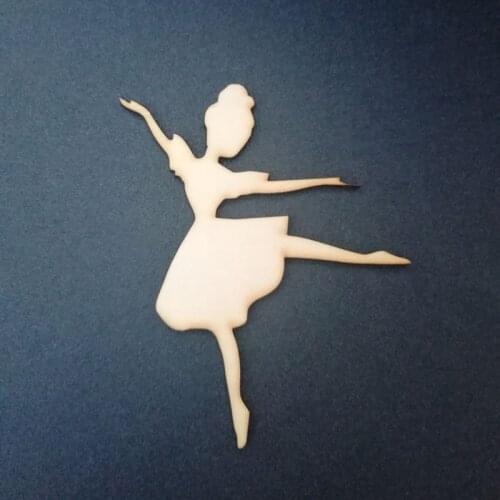 30pcs Ballerina Ballet Dancer Cutout Shape Laser Cut Unfinished Wood Shapes, Craft Shapes, Gift Tags, Ornaments