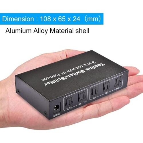 3x2 HDMI-compatible Splitter Video Switcher Adapter 3 In 2 Out Converter Amplifier With Remote Control For Xbox PS4 HDTV Laptop