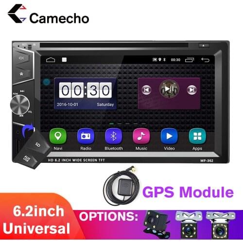 Camecho Android Car Multimedia player 2 Din 7'' HD Car DVD GPS Radio Bluetooth Autoradio Mirror Link Wifi 2Din Audio Stereo