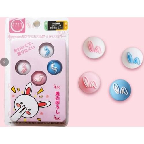 Cute Girl Sakura Thumb Stick Nintend Thumb Stick Grip Cap Joystick Cover For Nintend Switch Lite NS JoyCon Controller Gamepad