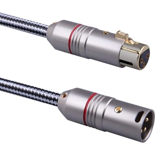 Four core silver plated XLR male to female microphone cable XLR Canon balanced audio cable CD power amplifier mixer