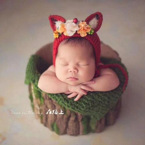 Newborn Photography Vintage Bark Bowl Baby Wood Basket photo props Infant Rustic backdrop Match Stuffer Filling