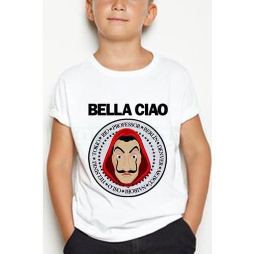 La Casa De Papel t shirt children Harajuku letters print Short Sleeve funny Money Heist House of Paper Hip Hop Tops Tees