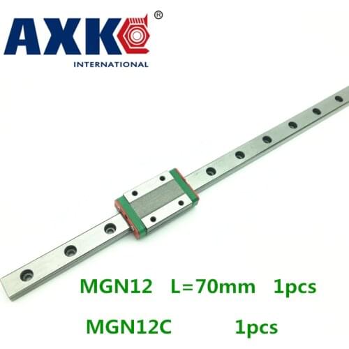 2021 Limited Linear Rail Axk Cnc Router Parts 1pc 12mm Width 70mm Mgn12 Linear Guide Rail + Mgn Mgn12c Blocks Carriage Cnc