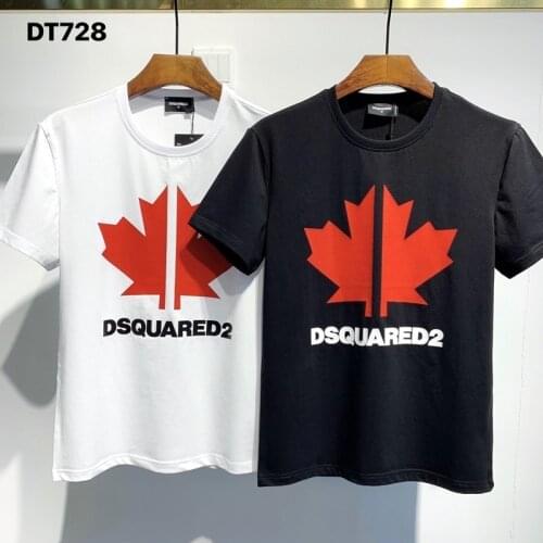 Fashion summer mens women T-shirt high street DSQUARED2 brand logo hip hop Unisex cotton short sleeve tees xxxl