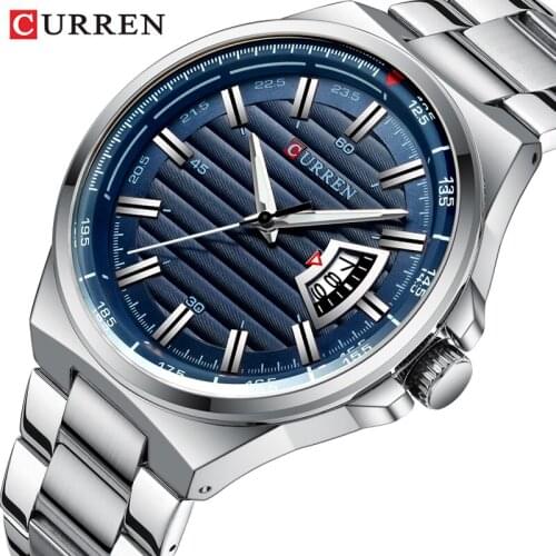 New Men’s Watches CURREN Luxury Brand Sports Quartz Watch Men Stainless Steel Business Wristwatch Auto Date Analog Clock Male