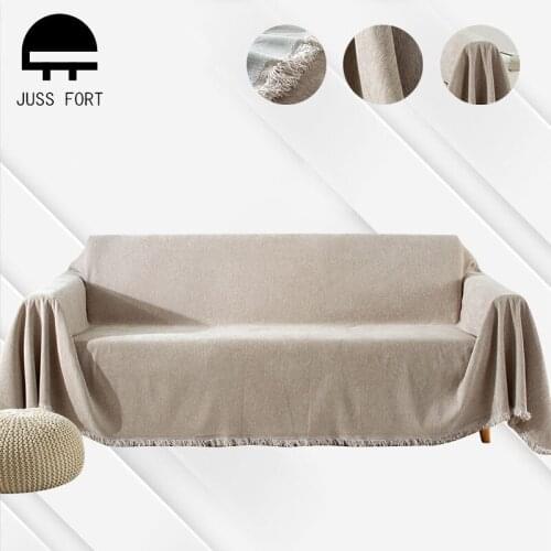 Solid color chenille Sofa Cover Cloth Four seasons universal Non-Slip sofa towel all-inclusive anti-cat scratch couch slipcovers