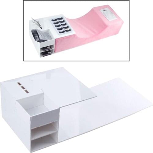 Eyelash Extension Pillow Shelf White Acrylic Eyelash Extension Organizer Storage Pillow Shelf for Salon Makeup